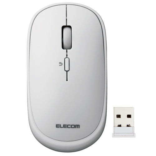 エレコム ELECOM 超軽量設計 BlueLEDマウス 薄型 無線 4ボタン ポーチ付 かわいい おしゃれ グレー(M-TM10DBGY) メーカー在庫品