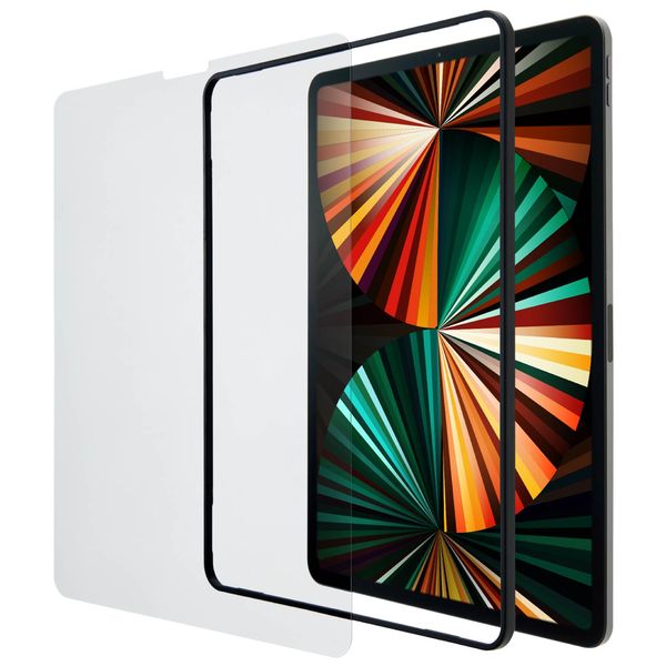 エレコム ELECOM iPad Pro 12.9インチ ガラスフィルム ガイドフレーム付き 貼りやすい 表面硬度9H 指紋防止 クリア(TBWA21PLFLG...