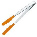 田辺金具 N抗菌耐熱カラートングスリム(中) 250mm オレンジ(TK-0170) 取り寄せ商品