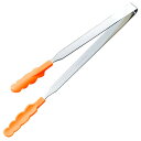 田辺金具 N抗菌耐熱カラートングスリム(大) 300mm オレンジ(TK-1450) 取り寄せ商品