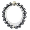 RoenBLACK ロエン アクセサリーヘマタイト スカル ブレスレット(ro-222) 取り寄せ商品
