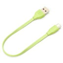 PGA ピーシーエー USB Type-C USB Type-A コネクタ USBフラットケーブル 15cm グリーン(PG-CUC01M10) 取り寄せ商品
