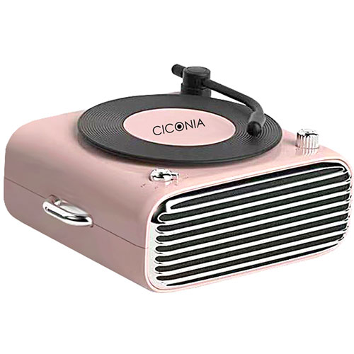 センター商事 CICONIA レトロ型ブルートゥーススピーカー ピンク(AFR-D10-PK) 取り寄せ商品