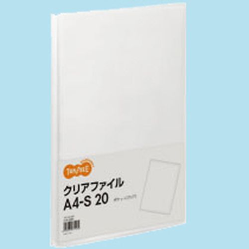 TPS クリアファイル A4タテ 20ポケット 背幅14mm クリア 1冊(TCF-A4-20C) 目安在庫=○