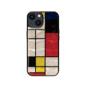 ikins 天然貝ケース for iPhone 14 Mondrian 背面カバー型(I23579i14) 目安在庫=△【数量限定】