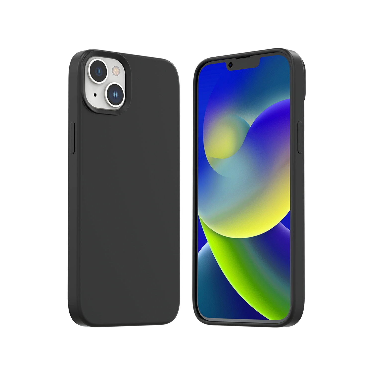 araree MagSafe対応シリコンケースTYPOSKIN for iPhone 14 Plus ブラック 背面カバ(AR24697i14MBK) 仕入先在庫品