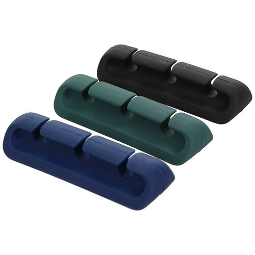 オウルテック MOTTERU ケーブルクリップ sofumo 3本固定可能 ダークカラー (3色×各1個) 1パック(MOT-CBCLIP02-DA) 取り寄せ商品