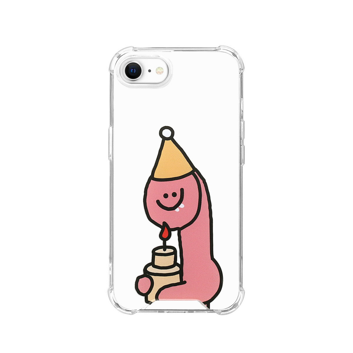 168cm ハイブリッドクリアケース for iPhone SE 3/SE 2/ 8/ 7 Pink Olly with ケ(16822709iSE3) 目安在庫=△