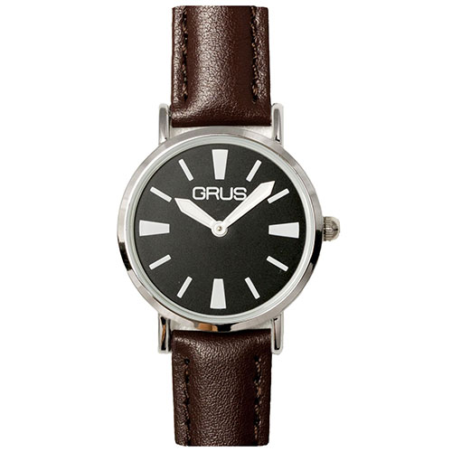 GRUS グルス 腕時計 ロービジョンウォッチ 見やすい文字盤 Dバックル 黒ダイヤル×白インデックス(GRS007-06) 取り寄せ商品