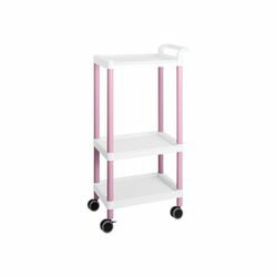 アズワン モバイルイージーカート（トールタイプ/レギュラー31）3段 ピンク ME31C (1(ME31C ) 目安在庫=△