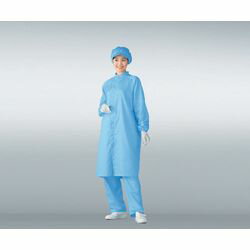 アズワン 無塵衣AS207C(男女兼用コート) ブルー L (1着)(AS207C L) 取り寄せ商品