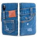 UK Trident 本格デニム iPhone X / iPhone XS 兼用 手帳型アイフォンケース(PSPC-IPHX-VB18ESP) 取り寄せ商品