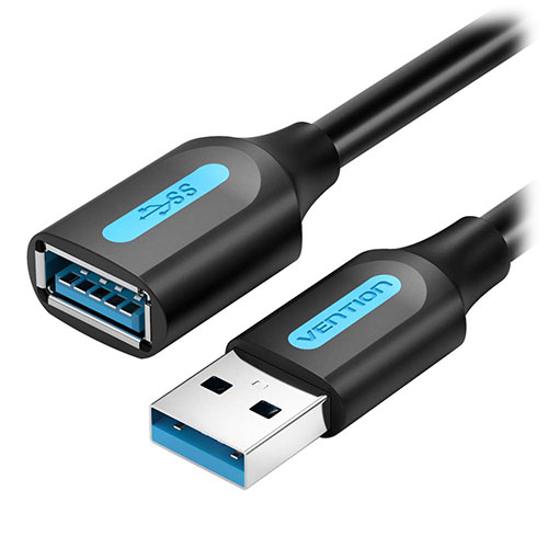 Rakuten - VENTION 【10個セット】 USB 3.0 A Male to A Female 延長ケーブル 1.5m Black PVC(CB-7446X10) 取り寄せ商品