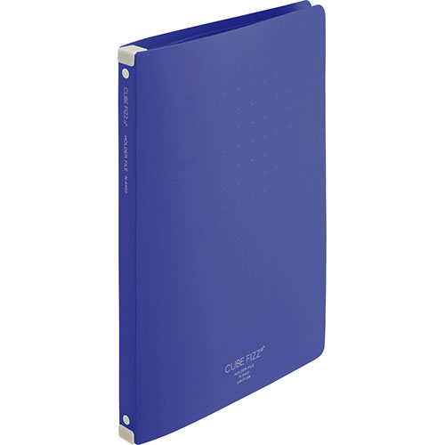 LIHIT LAB. 【5個セット】 CUBE FIZZ ホルダーファイル(ワイヤ式) ネイビー(N-6400-11-NVX5) 取り寄せ..