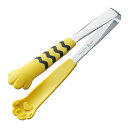 田辺金具 【5本セット】 卓上トング きゃっちだにゃん 黄しま(イエロー)(TK-1191X5) 取り寄せ商品