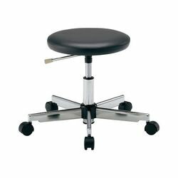 アズワン カラフルラウンドチェア ブラック (1個)(LRN-BK) 目安在庫=△