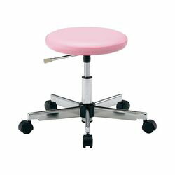アズワン カラフルラウンドチェア ピンク (1個)(LRN-P) 目安在庫=△