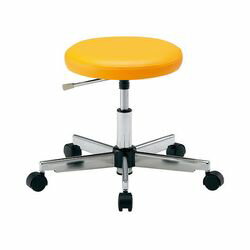 アズワン カラフルラウンドチェア オレンジ (1個)(LRN-O) 目安在庫=△