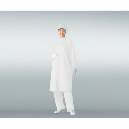 アズワン 無塵衣AS207C(男女兼用コート) ホワイト 5L (1着) 取り寄せ商品