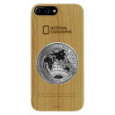 National Geographic iPhone 8 Plus/7 Plus Metal-Deco Wood Case `F[Ebh(NG13049i8P) ڈ݌=