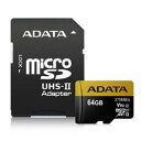 ADATA@Technology Premier ONE microSDXC UHS-II U3 Class10 64GB(AUSDX64GUII3CL10-CA1) 񂹏i