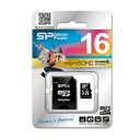 Silicon Power microSDHCカード 16GB (Class10) SD変換アダプター付き(SP016GBSTH010V10SP) 取り寄せ商品