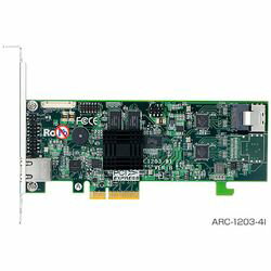 楽天ナノズ　楽天市場店ARECA SerialATA III RAIDカード4ポート版 PCI-Express x 4 FOケーブル付（ARC-1203-4I） 取り寄せ商品