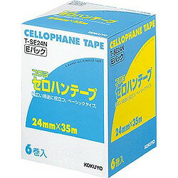 コクヨ T-SE24N セロハンテープお徳用Eパック 24mm×35m 6巻入り 取り寄せ商品