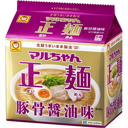 東洋水産 マルちゃん 正麺 豚骨醤油 101g 5食パック×18袋セット(4901990513173 x18) 取り寄せ商品