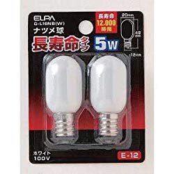 エルパ(ELPA) ナツメ球ロング G-L10NB(W)(GL10NB(W)) 取り寄せ商品