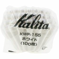 KALITA （カリタ） コーヒーフィルター ウェーブシリーズ ホワイト 1～2人用 100枚入り(KWF-155(100P)) 目安在庫=△