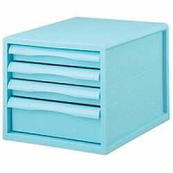 ナカバヤシ NAKABAYASHI FIT　COLOR　A4レターケース4段　BL　ブルー(A4E-FC04-BL) 取り寄せ商品