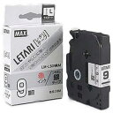 マックス MAX MAX ビーポップ ミニ用テープ 8m巻 幅:9mm 赤字・つや消し銀 LM-L509RM(LX90685) 取り寄せ商品