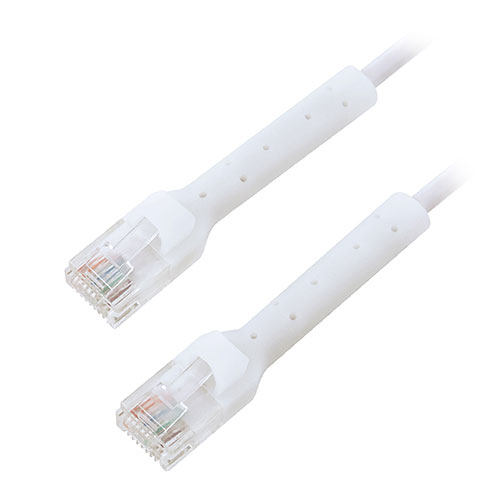 MCO CAT6A 固定できるLANケーブル 2m ホワイト 形状記憶コネクタで固定できるLANケーブル(C6A-K020W) 取り寄せ商品