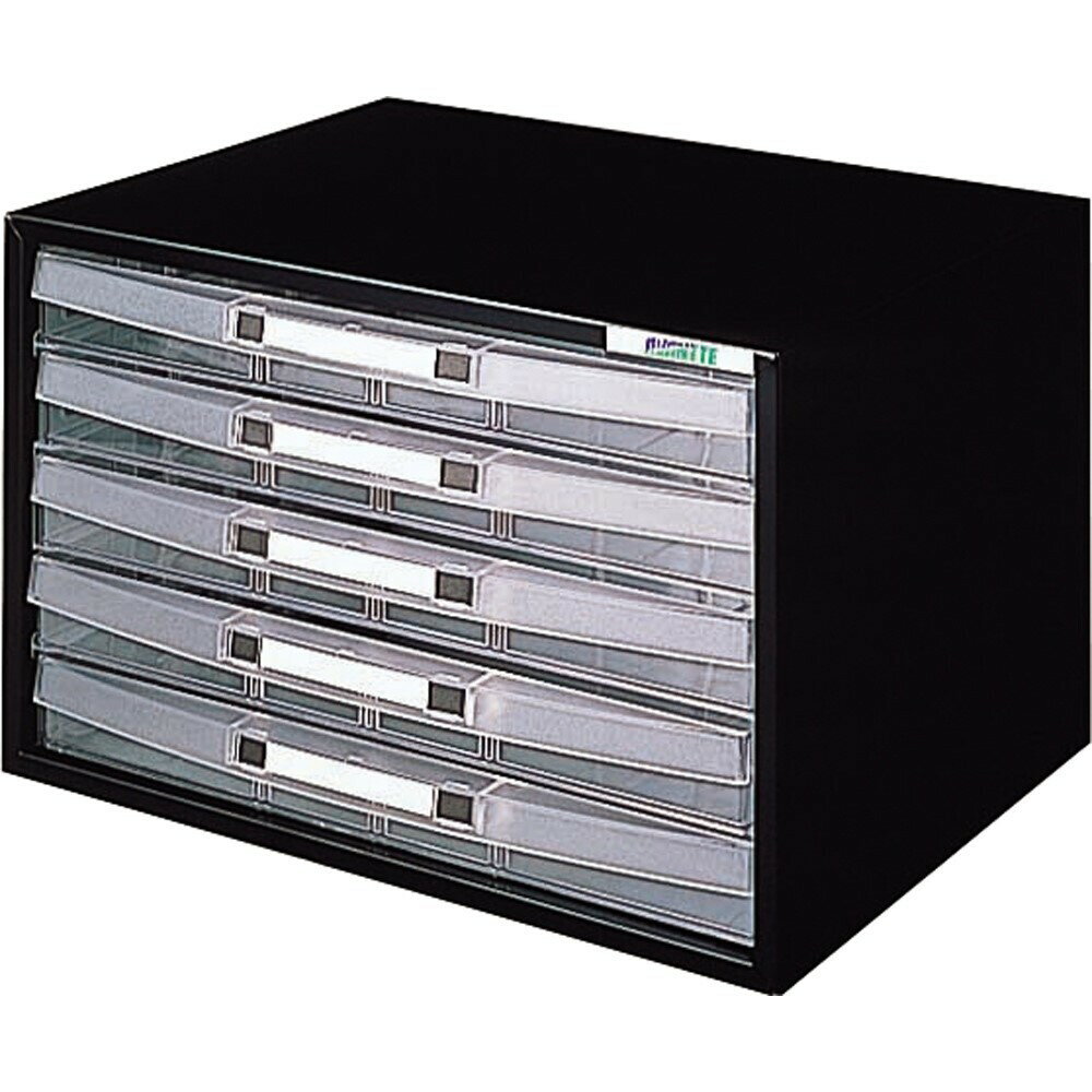 楽天ナノズ　楽天市場店ナカバヤシ NAKABAYASHI アバンテケース　A4　横型　5段　クロ（AL-W5-D） 取り寄せ商品