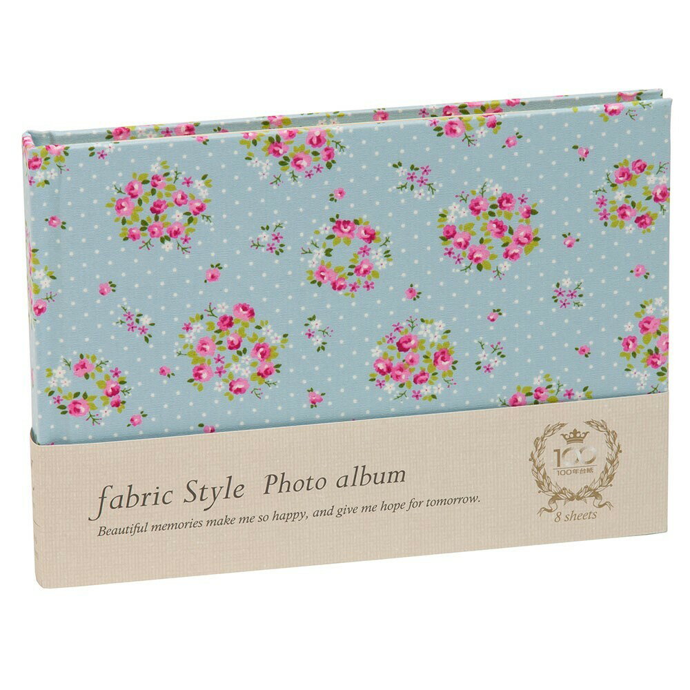 ナカバヤシ NAKABAYASHI 100年台紙アルバム　B6　ラブリーフラワー　ブルー(アH-B6B-135-B) 取り寄せ商品