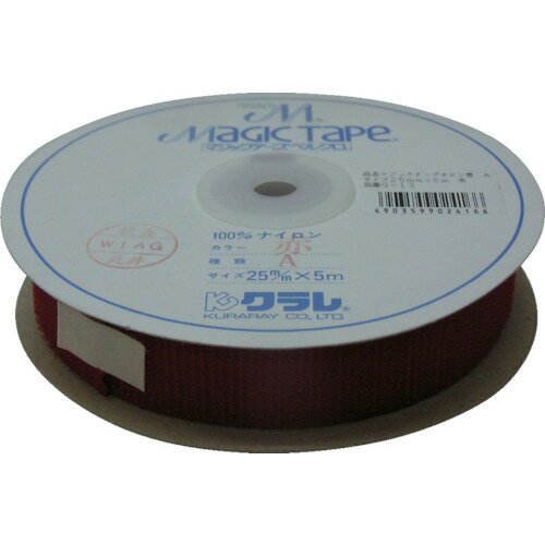 ユタカメイク 面ファスナー ボビン巻A 25mm×5m レッド 1巻(G-13) 目安在庫=○