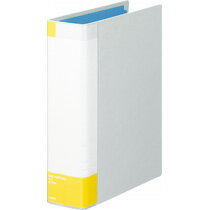 ライオン事務器 LION パイプ式ファイル(環境)片開き A4タテ 600枚収容 60mmとじ 背幅75mm ライトグレー..