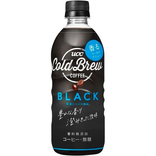 UCC上島珈琲 ブラック無糖UCC COLD BREW BLACK ペットボトル 500ml×24本(4901201146527 x24) 取り寄せ商品