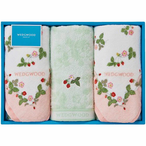 ウェッジウッド ワイルドストロベリー フェイスタオル3P ピンク 34×75cm(C6049570) 取り寄せ商品