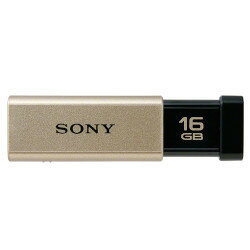 ソニー USB3.0 ノックスライド式高速USBメモリー16GBキャップレスゴールド(USM16GT N) 目安=△