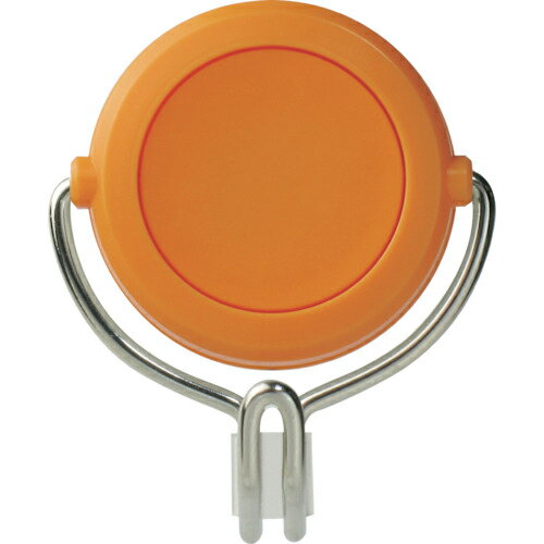 日本緑十字社 強力マグネットフック(可動式フックタイプ) 橙 MG-743YR 48×58mm 耐荷重3kg 1個(313015) ..