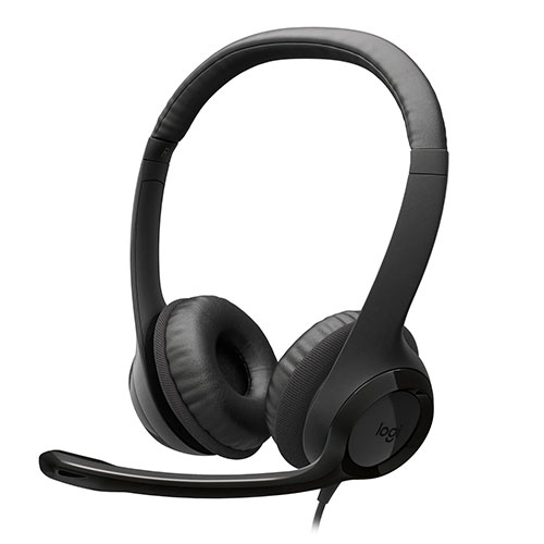 ロジクール Logicool USB ヘッドセット ノイズキャンセリングマイク ケーブル長190cm レザー調イヤークッション(H390RC) 取り寄せ商品