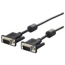 バッファロー ディスプレイケーブル 極細 D-Sub15:D-Sub15 コア付 黒 1.0m(BSDCV10BK) 取り寄せ商品