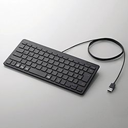 エレコム 有線ミニキーボード/パンタグラフ式/薄型/ブラック TK-FCP096BK メーカー在庫品