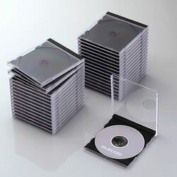 【P5E】エレコム CD DVDプラケース 1枚収納 30パック ブラック CCD-JSCN30BK(CCD-JSCN30BK) メーカー在庫品