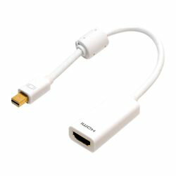 ミヨシ FullHD対応 miniDisplayPort-HDMIアダプタ ホワイト(DPA-2KHD/WH) 取り寄せ商品