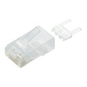 【P5E】エレコム RJ45コネクタ Cat6対応 単線ヨリ線共通 つめ折れ防止コネクタ 10個入(LD-6RJ45T10/T) メーカー在庫品