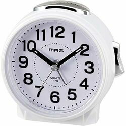 ノア MAG(マグ) 置き時計 ホワイト 98x102x63mm 目覚まし時計 ブルーブライト LE(T-729WH-Z) 取り寄せ商品