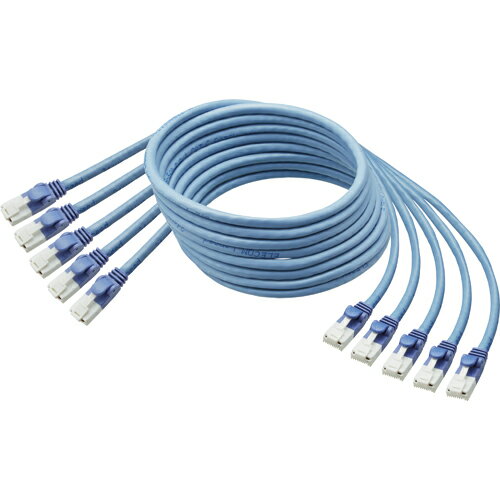 TPS 爪折れ防止LANケーブル(CAT6) ブルー 2m RoHS指令準拠(10物質) 1パック(5本)(LD-GPT/BU2EX5TA) 取..